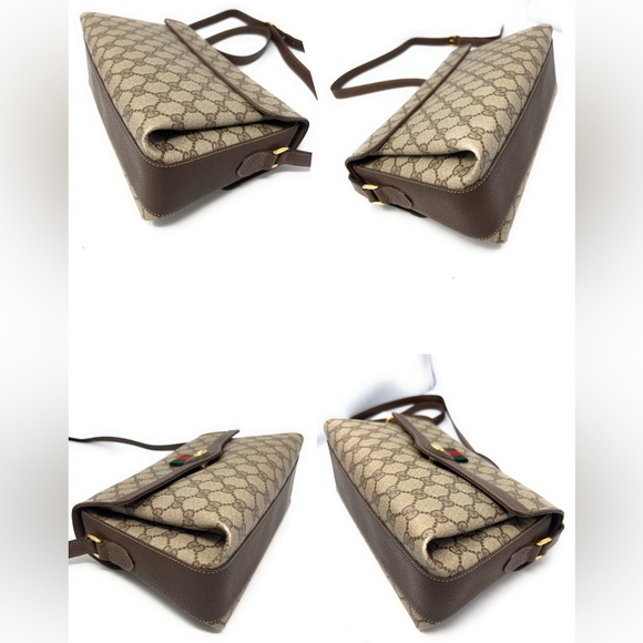 Gucci Crossbody Shoulder Bag Vintage Gucci Web Sherry Line -Medium size - Picture 13 of 15